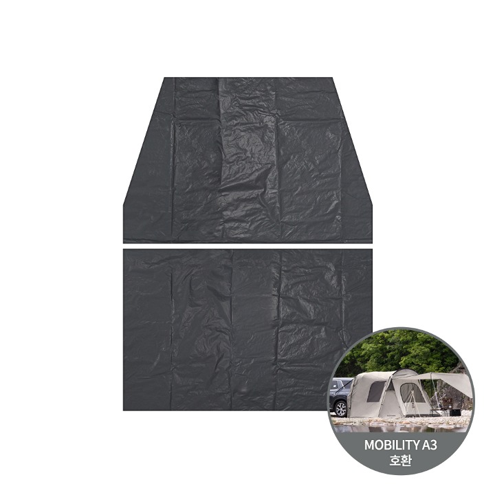 IDOOGEN Ground Sheet Tent Waterproof Cloth A3 Compatible [Black]