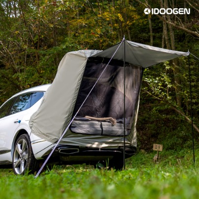 IDOOGEN MOBILITY BASIC Car Tent Shelter Docking Stealth Tail Trunk Car Tent M [Warm Gray]