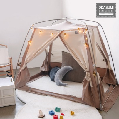 DDASUMI Suite TC Mini Indoor warm Play tent / Aluminum Pole [Brown]