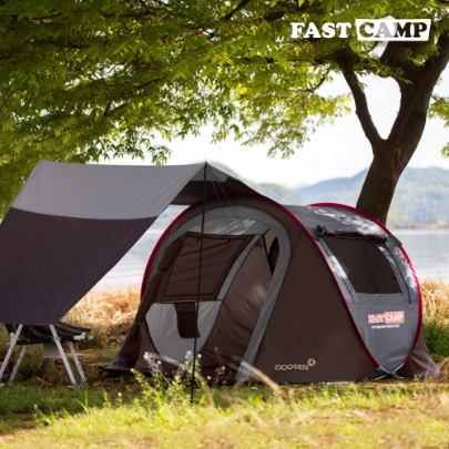 Fastcamp One-Touch Pop-Up Tent Basic 3+ Big Family [Gray]