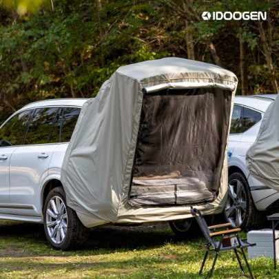IDOOGEN MOBILITY BASIC Car Tent Shelter Docking Stealth Tail Trunk Car Tent L [Warm Gray]