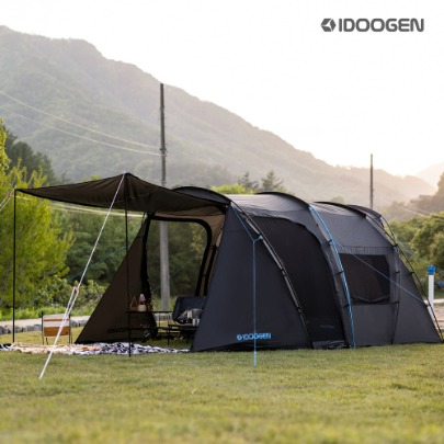 IDOOGEN Mount Pro Superior Dome Tent Living Shelter Emotional Living Room-type Camping Tunnel Type [Black]