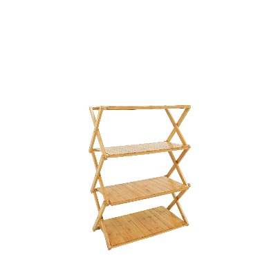 Bambu Wood Shelf Shelf 4-Tier General Type [Wood]