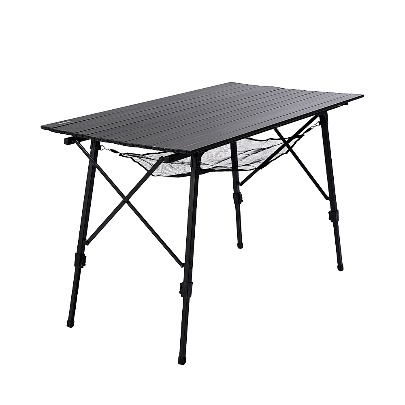 IDOOGEN Height Adjustable Aluminum Roll Table L [Black]