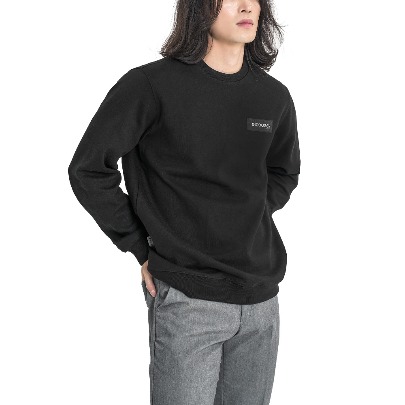 IDOOGEN Cotton Woven Sweatshirt Regular Fit Men&#039;s [Black]