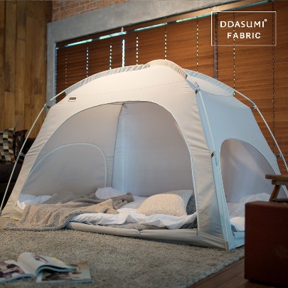 DDASUMI Fabric Indoor warm and cozy sleep bed tent Large size / S-PE Pole [Ivory]