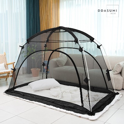 Ddasumi Mosquito Mosquito Mosquito Tent 1-2 Person Skin + S-PE Pole [Black]