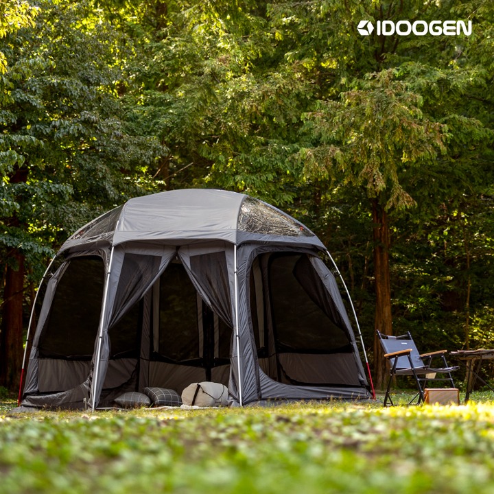 IDOOGEN Star Dome Tent Dome Hexa Shelter Large Shade Cover [Gray]