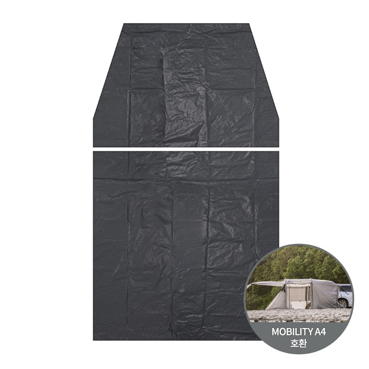 IDOOGEN Ground Sheet Tent Waterproof Cloth A4 Compatible [Black]