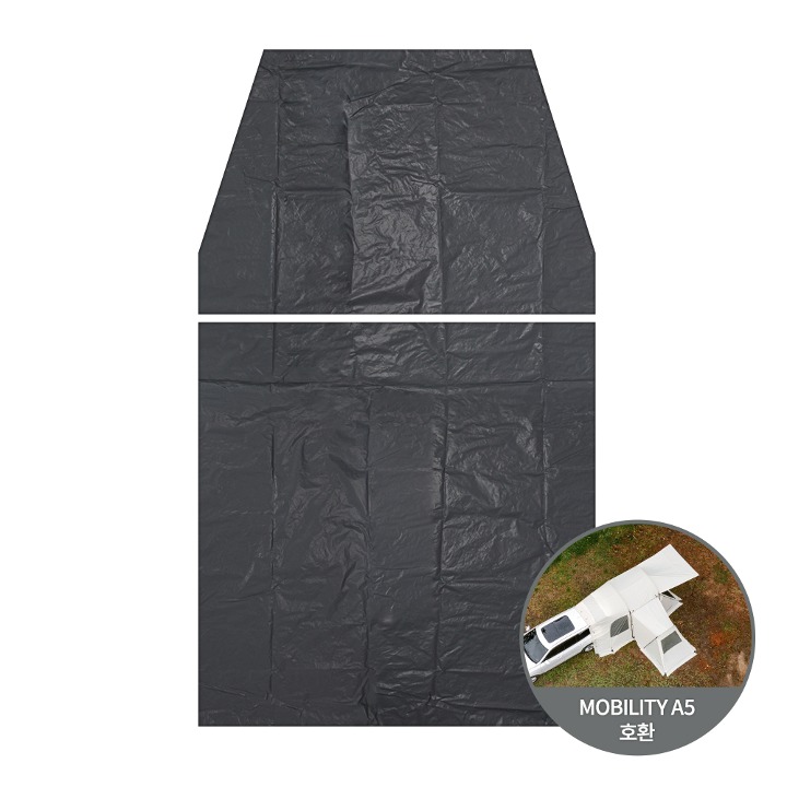 IDOOGEN Ground Sheet Tent Waterproof Cloth A5 Compatible [Black]