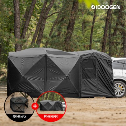IDOOGEN Mobility Octagon MAX Car Tent Touring Docking Package [Black]