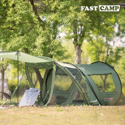 Fastcamp One Touch Pop-Up Tera4 Out Dome (for 5-6 people) [Olive Green]