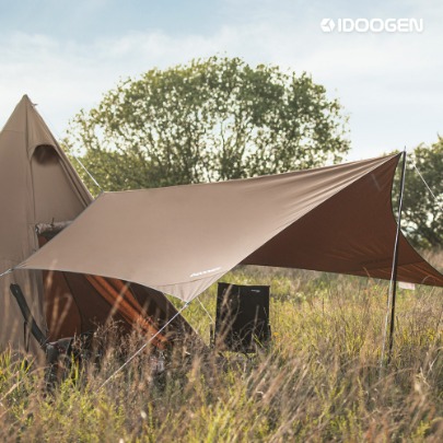 IDOOGEN TipPro Camping Tent Exclusive Hexa Tarp Single Item [Brown]