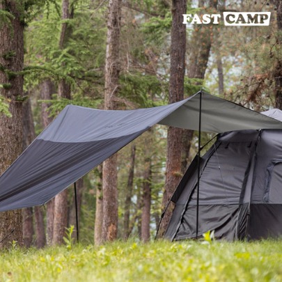 Fastcamp Auto 6 Exclusive Wide Tarp Extension Single Product [Charcoal Gray]