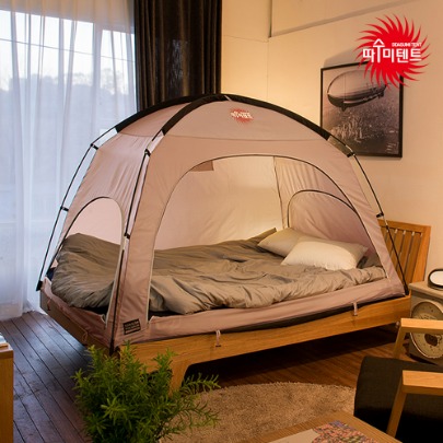 DDASUMI Premium Indoor warm and cozy sleep bed tent Terra size / S-PE Pole [Brown]