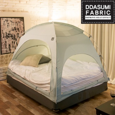 DDASUMI Fabric Indoor warm and cozy sleep bed tent Family size / S-PE Pole [Mint]
