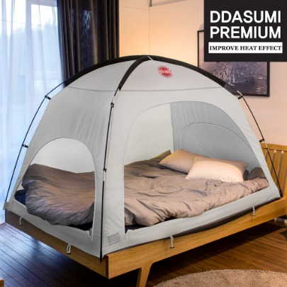 DDASUMI Premium Indoor warm and cozy sleep bed tent Family size / S-PE Pole [White Gray]