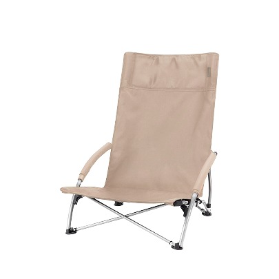 IDOOGEN Relax Low High Back Chair Camping Chair [Beige]