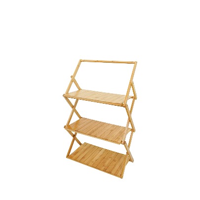 Bambu Wood Shelf Shelf 3-Tier Hanger Type [Wood]