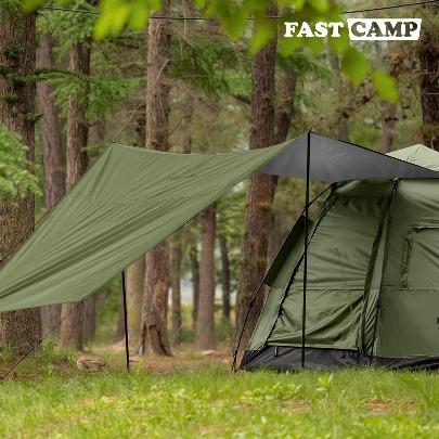 Fastcamp Auto 6 Only Removable Wide Tarp Extension Single Product [Khaki]