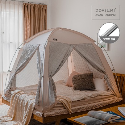DDASUMI Signature Argyll Indoor warm and cozy sleep bed tent for 2-3 person size (Queen bed) Aluminum Pole [Pink]