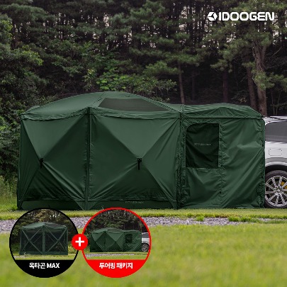 IDOOGEN Mobility Octagon MAX Car Tent Touring Docking Package [Dark Green]