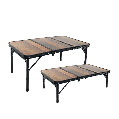 Max Wide 3 Folding Camping Table [Wood]