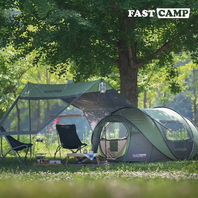 Fastcamp One Touch Pop-Up Tent Opera Suite Wide Tarp Extension [Olive Green]